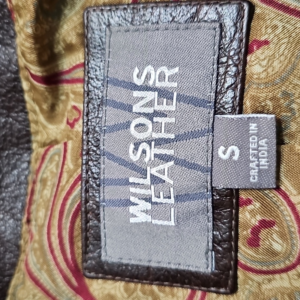 Wilsons Leather Brown Leather Jacket Small - Picture 6 of 9